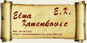 Elma Kamenković vizit kartica